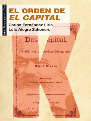 cover image of El orden de 'El Capital'